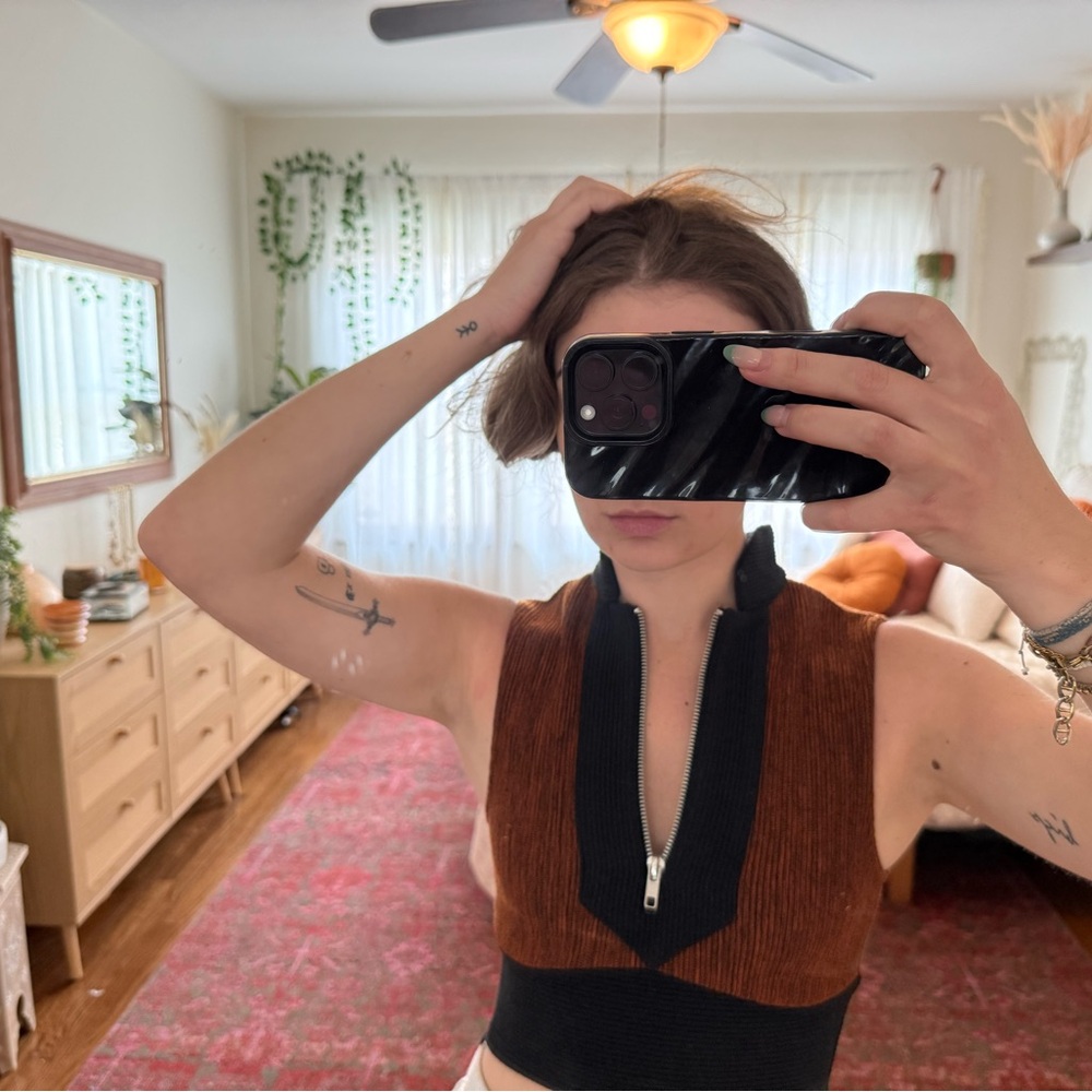 Stylish Brown and Black I.AM.GIA Women's Top